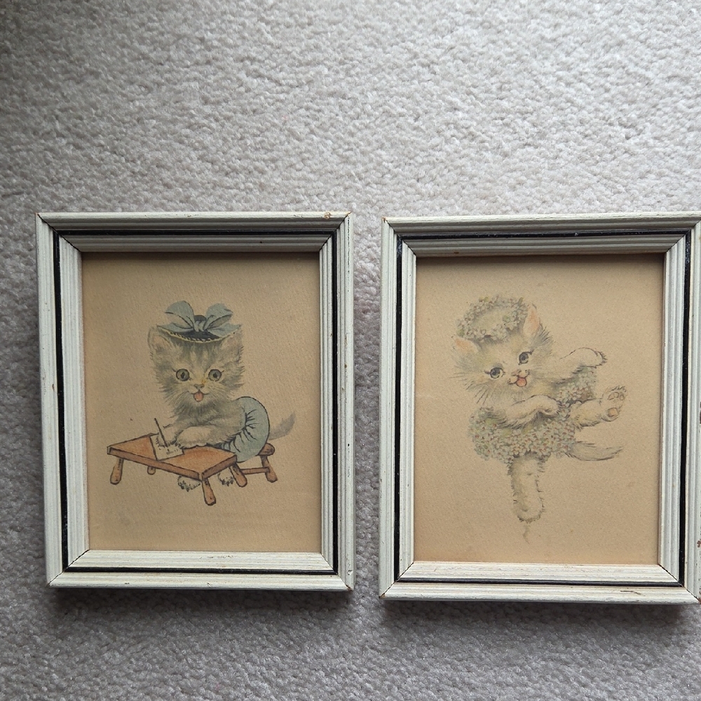 Lambert Product Framed Pictures Of Cats Dancing And Writing